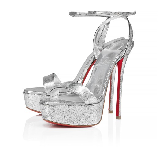 Silver christian louboutin shoes on sale