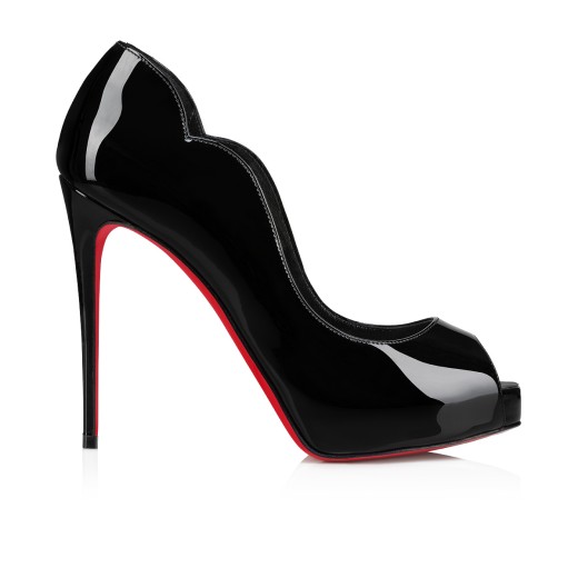Louboutin black peep toe heels sales