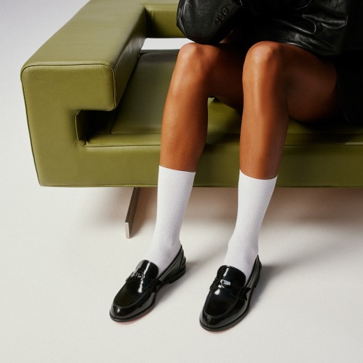 Red bottom loafers womens discount