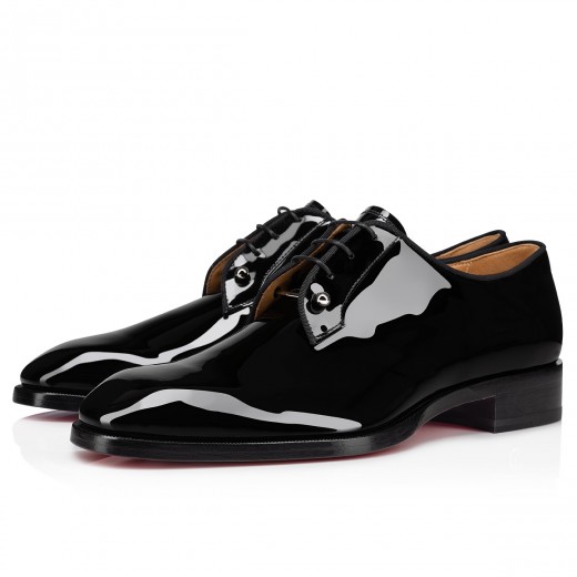 Christian Louboutin Black Suede and Patent Leather Harvanana