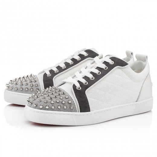 Louis - Veau velours and spikes - Black - Christian Louboutin