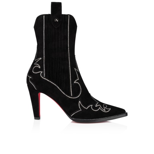 Louboutin suede booties hotsell