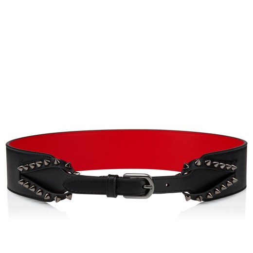 Cabata - Belt - Calf leather and spikes - Bianco - Christian  display picture 1