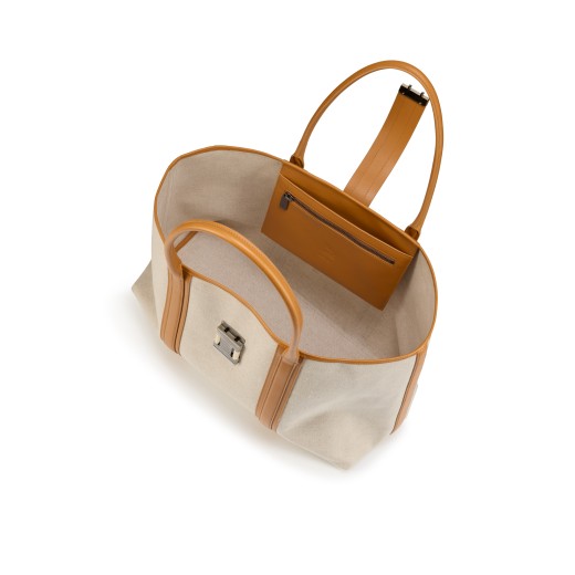 Nox - Tote bag - Linen canvas - Natural - Christian Louboutin