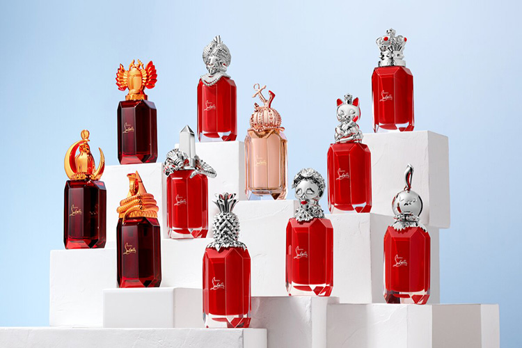 Louboutin's Loubiworld fragrance caps: designed as “works of art”