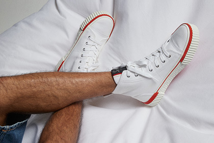 Pedro - High-top sneakers - Fabric - White