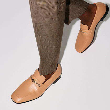 MJ Moc - Loafers - Calf leather - Cuoio - Men
