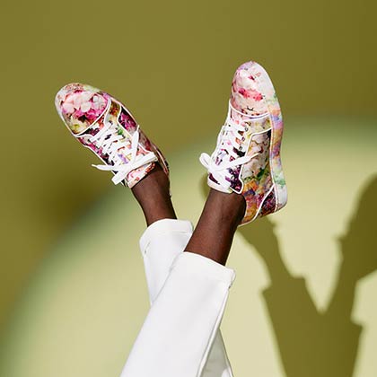 Louis Junior - Sneakers - Crepe satin Blooming print - Multicolor